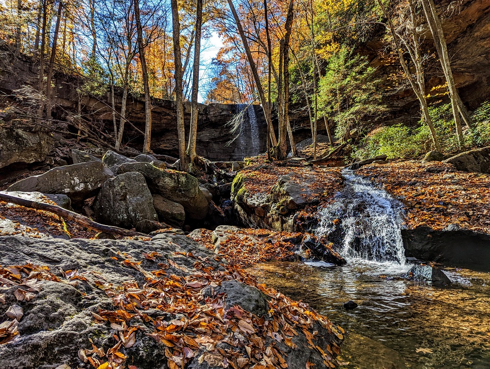 Approaching Cucumber Falls in Ohiopyle State Park