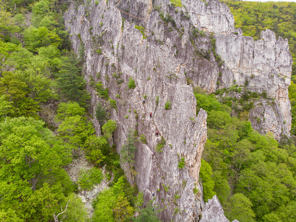 Drone view of via ferrata