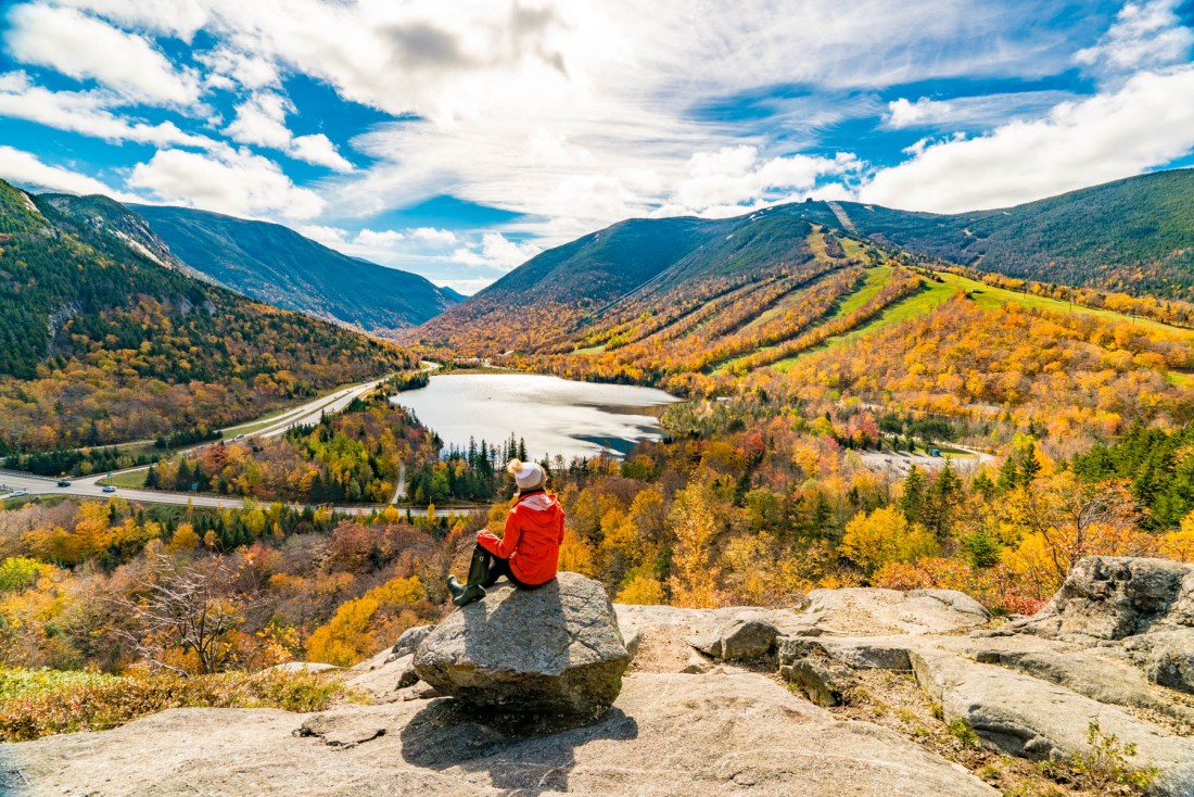 fall foliage in Artist's bluff, New Hampshire