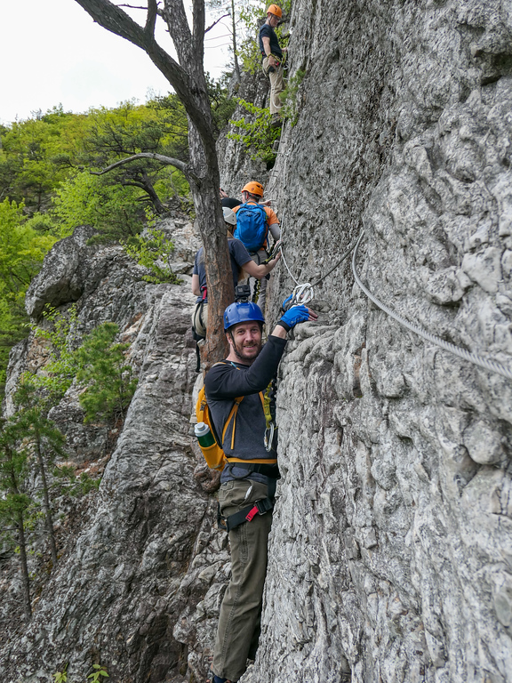 Via ferrata course in West Virginia