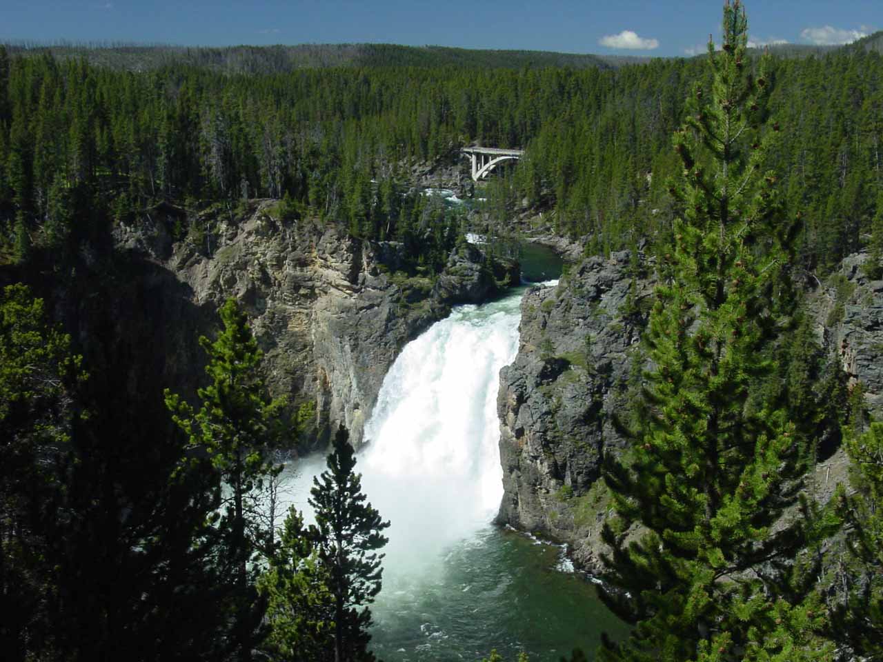 Upper Falls - Powerful Waterfall on the Yellowstone River