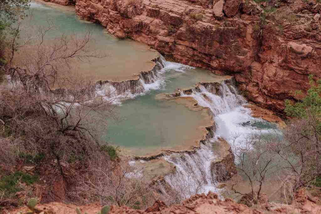 view of Beaver Falls Arizona from the trail above