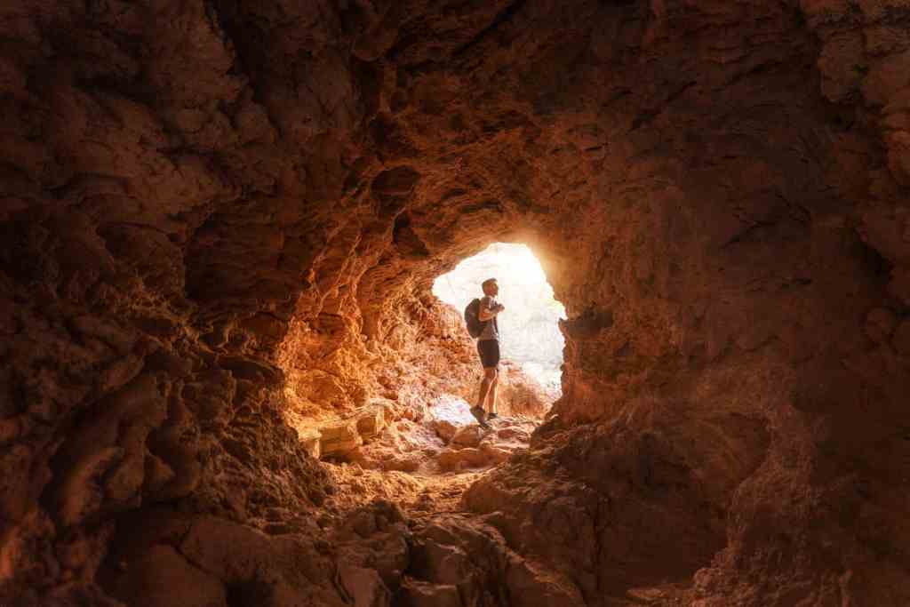 A cave on the way to the confluence in the Grand Canyon