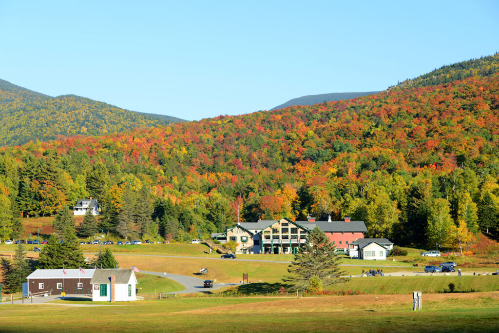 Fall foliage in Pinkham Notch, New Hampshire.