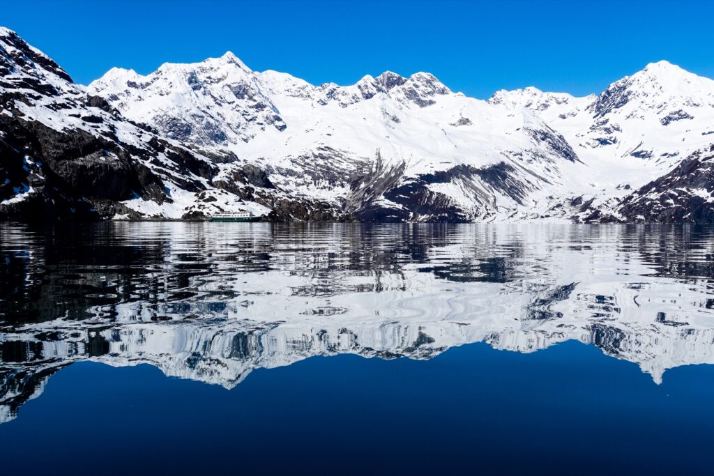 Glaciers at Glacier Bay in Alaska.