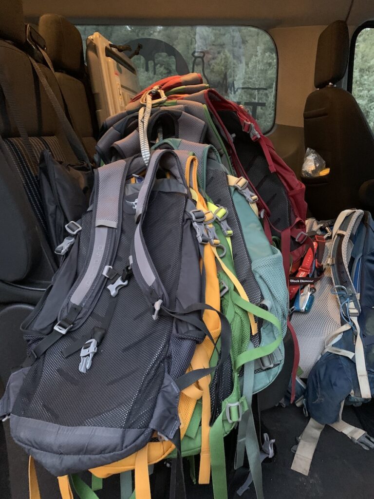 extra backpacks for Sedona hike.