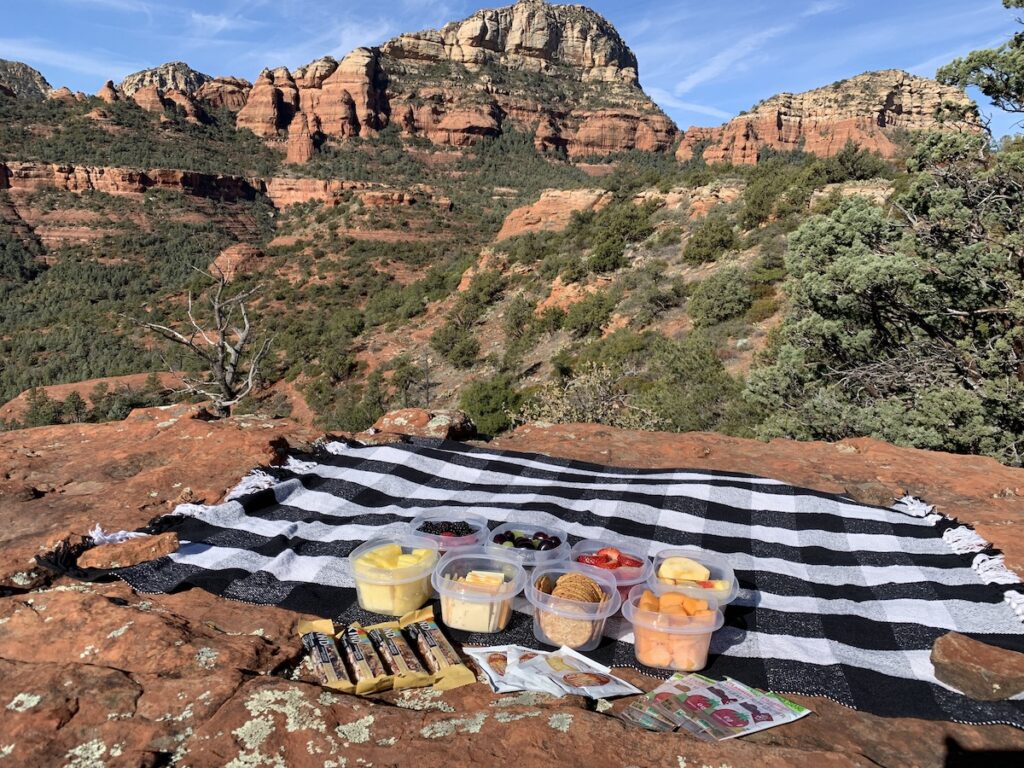 Snacks provided on guided Sedona hike.