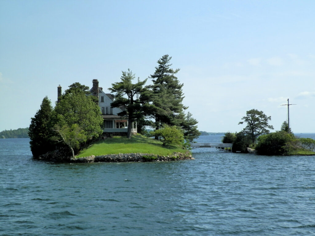 Two islands in the Thousand Islands.