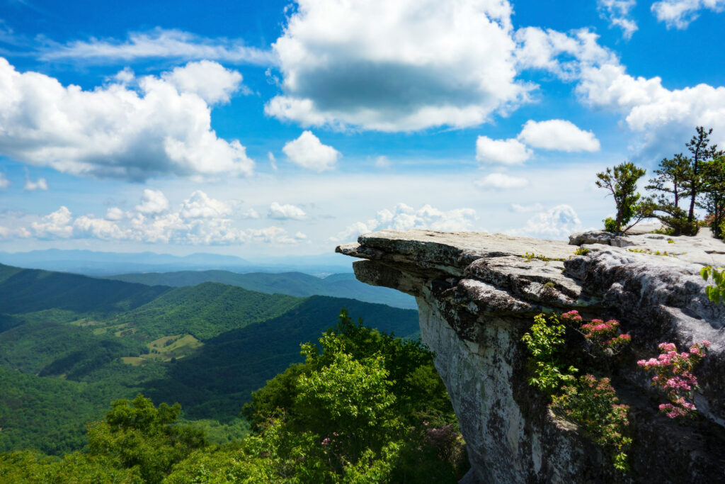 McAfee Knob along the Appalachian Trail.