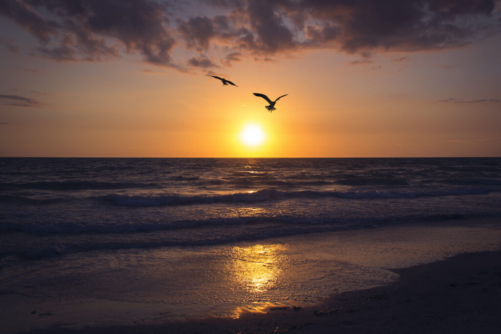 Sunset Beach on Treasure Island in Florida