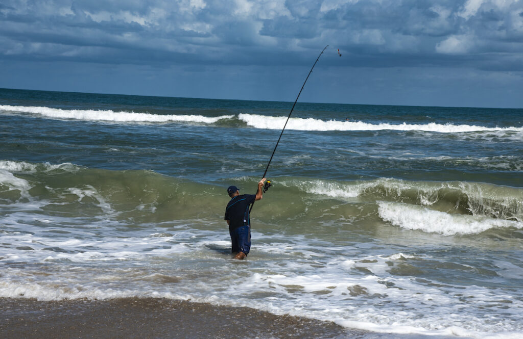 Surf fishing at Sebastian Inlet State Park.