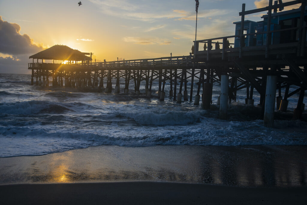 The Cocoa Beach Pier on Florida's Space Coast.